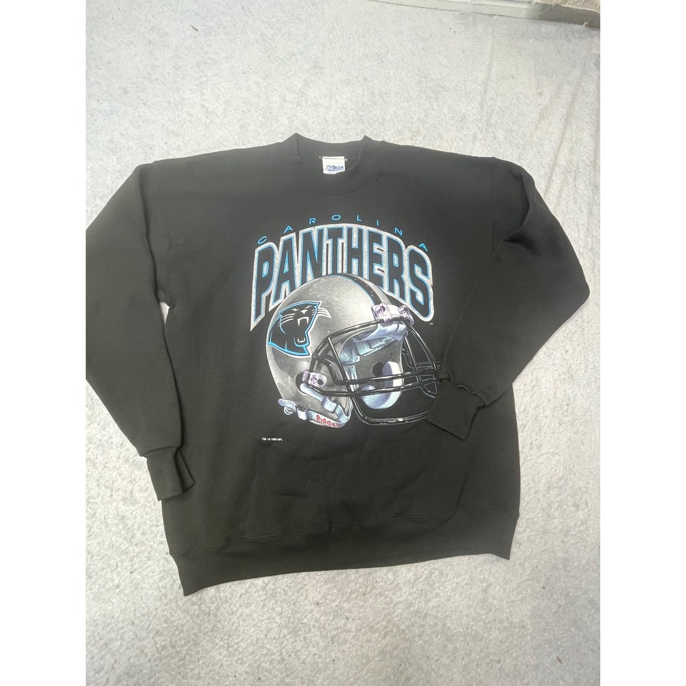 Vintage 1993 Carolina Panthers Salem Sportswear Sweatshirt Mens XL Black NFL USA
